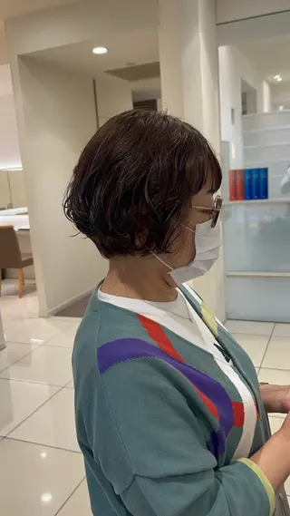 ショート パーマ ボブ/ 似合わせ🥀原ちひろのヘアスタイル