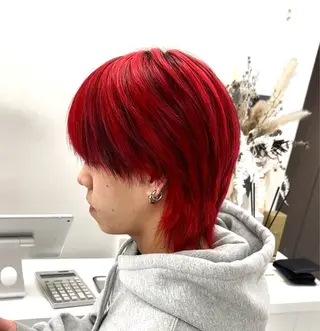 ミディアム カラー パーマ ヘアアレンジ メンズ 岩城 滉成のヘアスタイル
