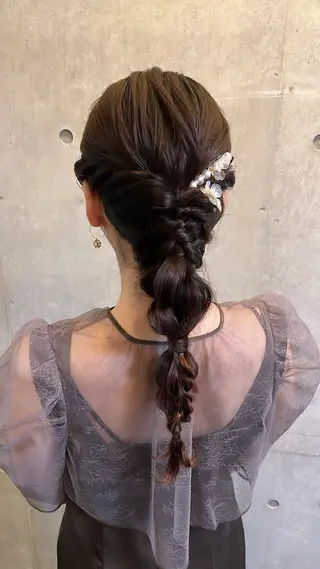 ミディアム ヘアアレンジ 6/29まで 💐🤍理保のヘアスタイル