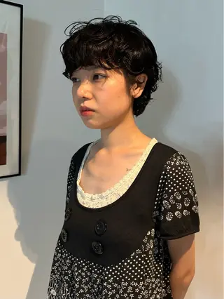 ショート カラー パーマ 🎀オイダイラ モモカ🎀のヘアスタイル