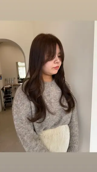 ロング 松本 華林のヘアスタイル