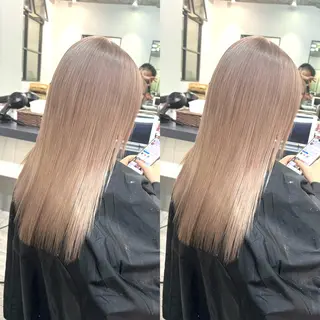 セミロング バレイヤージュ ボブ🌈ナツヤのヘアスタイル