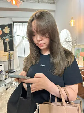 セミロング 問屋町chapter 日笠快生のヘアスタイル