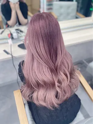 セミロング カラー パーマ ヘアアレンジ メンズ キッズ レイヤー×ハイトーン / mihana🪐のヘアスタイル