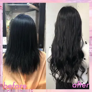 ロング カラー パーマ ヘアアレンジ ネイル 八巻 晴香のヘアスタイル