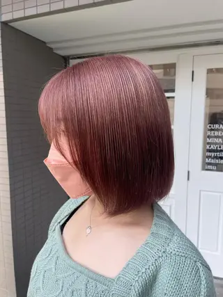 ミディアム カラー ヘアアレンジ 酸性縮毛矯正 梅田茶屋町 Juriのヘアスタイル