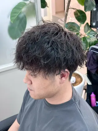 ショート メンズ パーマ ALLEN hair 京橋店のヘアスタイル