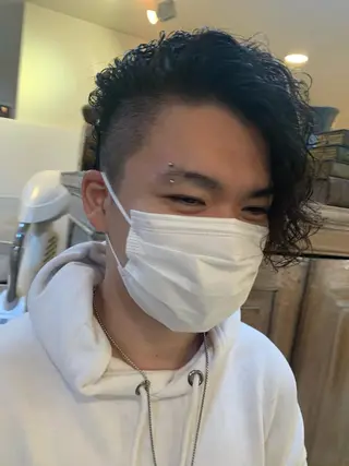 ミディアム パーマ メンズ nishimura makotoのヘアスタイル