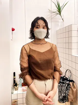 ショート パーマ 関 京磨のヘアスタイル