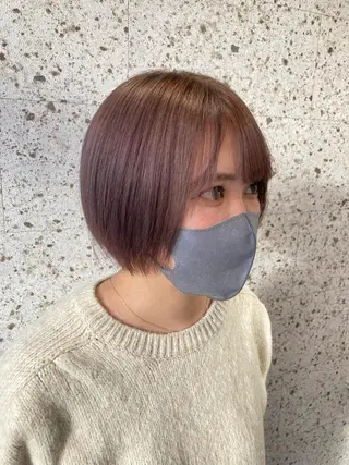 ショート カラー 髪質改善.縮毛矯正 ×韓国ヘアyukiのヘアスタイル