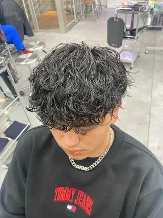 ショート カラー パーマ ヘアアレンジ メンズ キッズ ネイル マツエク・マツパ アイブロウ 🔥漢髪特化メンズ マネージャーYUKIのヘアスタイル