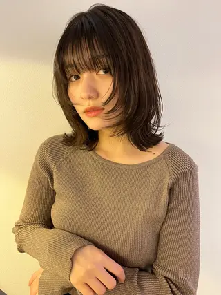 ミディアム カラー SOYON 🤍CHIZU🤍.のヘアスタイル