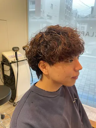 ショート パーマ メンズ パーマ/フェード🔥 佐々木波人のヘアスタイル