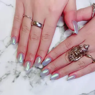 ロング カラー ネイル Q Free nailsのネイルデザイン