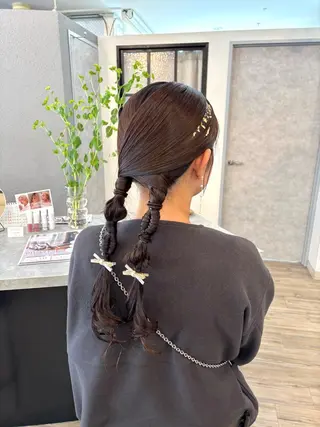 ロング ヘアアレンジ VISAGE ba.sk 金子詩帆のヘアスタイル