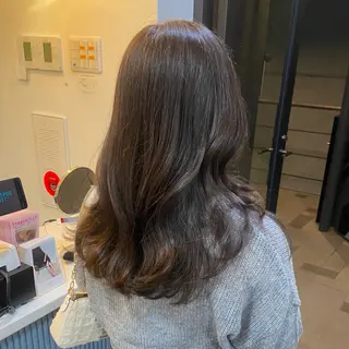 セミロング カラー 🇰🇷韓国ヘア /wooju🇰🇷のヘアスタイル