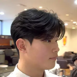 ショート パーマ メンズ 吉祥寺/ダウンパーマ メンズ韓国ヘア/桑本のヘアスタイル