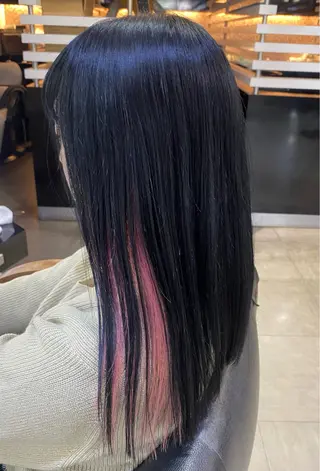 セミロング カラー ヘアアレンジ 烏山 達也のヘアスタイル