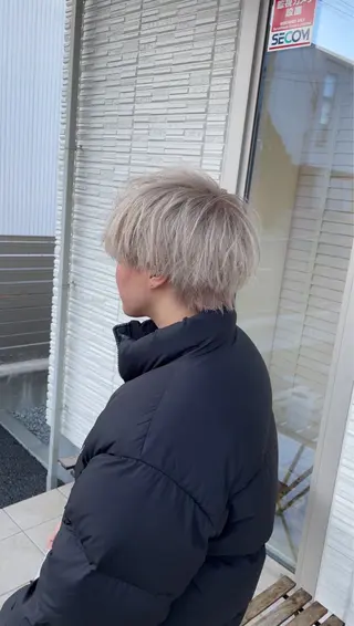 ミディアム カラー 橋本翔 /レイヤーカットのヘアスタイル