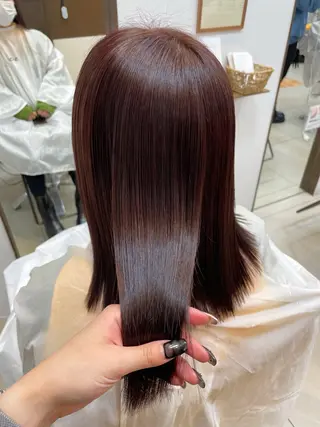 ミディアム カラー 栄 こずえのヘアスタイル