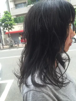 ミディアム セミロング カラー パーマ ヘアアレンジ ✨落ち着いた接客 💡高橋優也💡のヘアスタイル