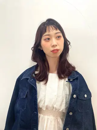 ミディアム カラー mopa_kaede ナチュラル/レイヤーのヘアスタイル