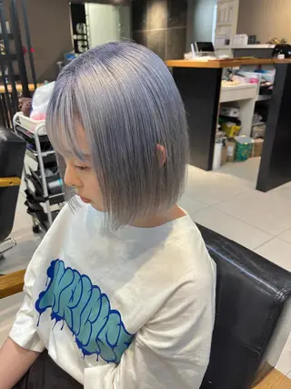 ミディアム カラー ヘアアレンジ キッズ ネイル マツエク・マツパ 透明感カラー🤎 ゆりのヘアスタイル