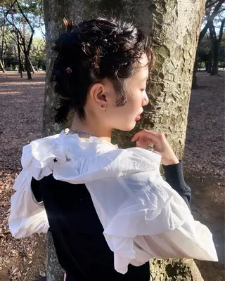 ショート カラー ヘアアレンジ RINA/ Jr.スタイリストのヘアスタイル