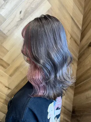 セミロング カラー EARTH岩槻店 azusaのヘアスタイル