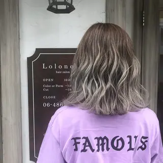 ミディアム カラー パーマ ヘアアレンジ 韓国♡ハイライト ♡YURIのヘアスタイル