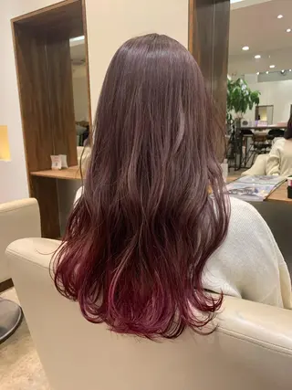 ロング カラー 【完全個室】髪質改善 暖色カラー/山崎唯奈のヘアスタイル