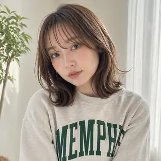 ミディアム カラー 𖧷 ⁺. 大人ヘア Yui 𓂃𓈒𓏸のヘアスタイル