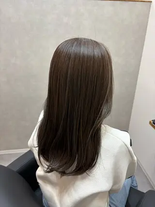 ロング カラー 豊橋/菜月/ブリーチ /艶カラーハイトーンのヘアスタイル