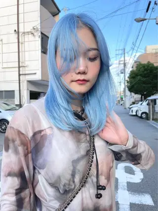 セミロング カラー ヘアアレンジ 韓国レイヤー/ボブ メンズカット/きらりのヘアスタイル