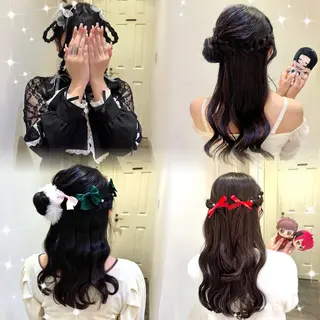 ヘアアレンジ 🇰🇷韓国レイヤー 多幸感メイク🤍のヘアスタイル