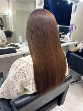 セミロング ✨縮毛矯正✖︎顔周り レイヤー✨ナカムラのヘアスタイル