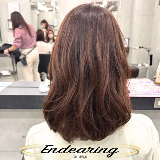 セミロング Endearing 銀座/レイヤーカットのヘアスタイル
