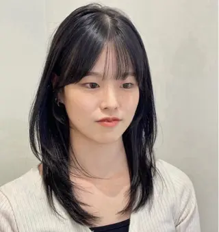 ミディアム ❤︎︎韓国ヘア❤︎︎ 𝑺𝒉𝒊𝒉𝒐のヘアスタイル