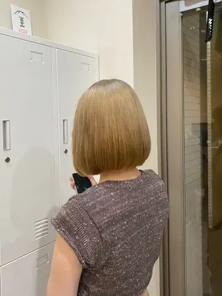 カラー MIDORI🎀 透明感/ベージュのヘアスタイル