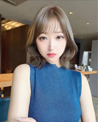 ミディアム 美髪矯正×レイヤー 松田空優哉のヘアスタイル