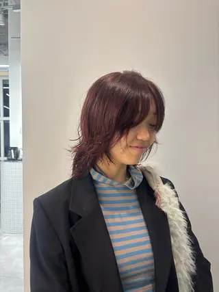 ミディアム 艶髪໒꒱／透明感 カラー🍀_そら🪽のヘアスタイル