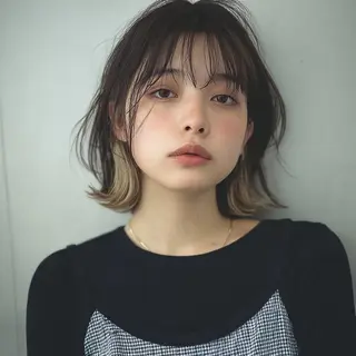 カラー 女性カット🎨カラー 🌀パーマ宮部楓奈のヘアスタイル
