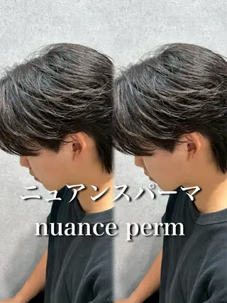 ショート パーマ ヘアアレンジ メンズ Ryo横浜韓国ヘア/ 曲がる縮毛矯正特化のヘアスタイル