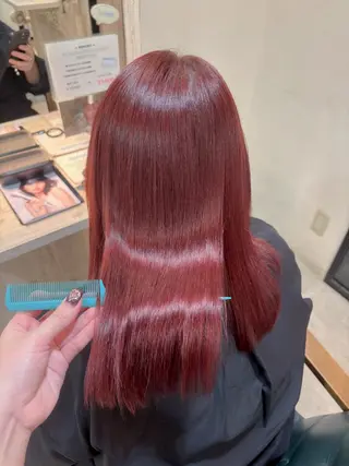 セミロング カラー ✨️暖色/艶髪カラー 🍒haru🍒✨️のヘアスタイル