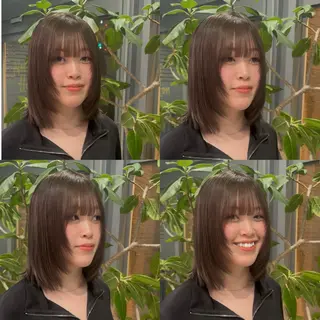 ミディアム 🐈‍⬛JUMI /透明感カラー/🩶のヘアスタイル