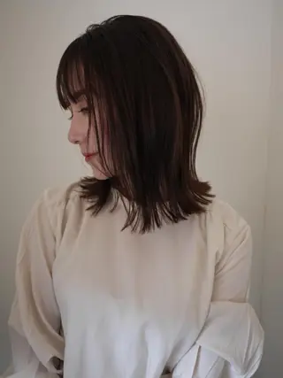 ミディアム カラー 坂上 岳のヘアスタイル
