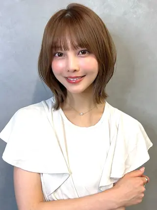 ショート カラー ボブ/レイヤー /植原健太のヘアスタイル