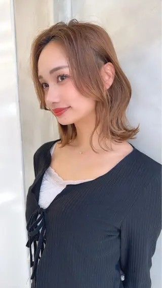ミディアム カラー 🍀小川大輔🍀 ボブ/ブリーチ🥇のヘアスタイル