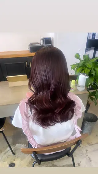 セミロング カラー 韓国風レイヤーカット 🍒サンジキ アカリのヘアスタイル
