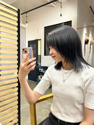 ミディアム 1回で綺麗になる 髪質改善 小山光のヘアスタイル